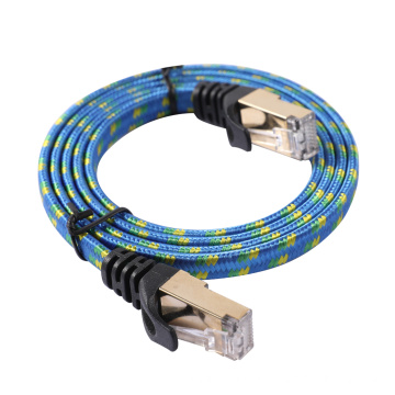 Nylon Braided Shielded Internet patch cable Cat7 Lan Ethernet Cable Rj45 Patch Network Cable